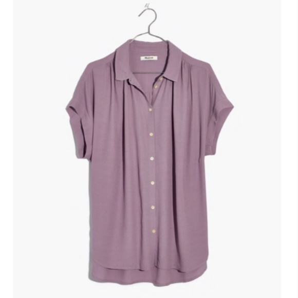 Madewell Tops - Madewell Lavender Central Drapey Button Up Top XXS